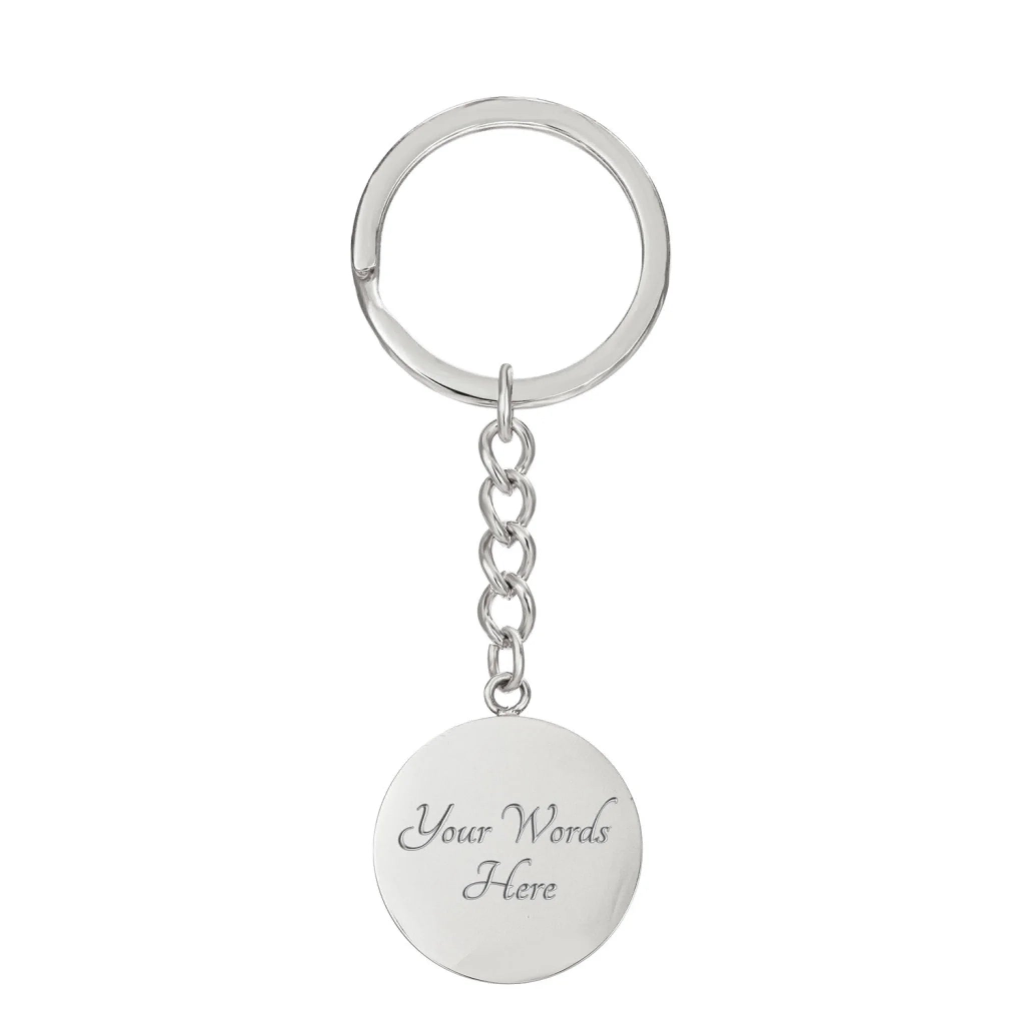 Circle Keychain Engraving