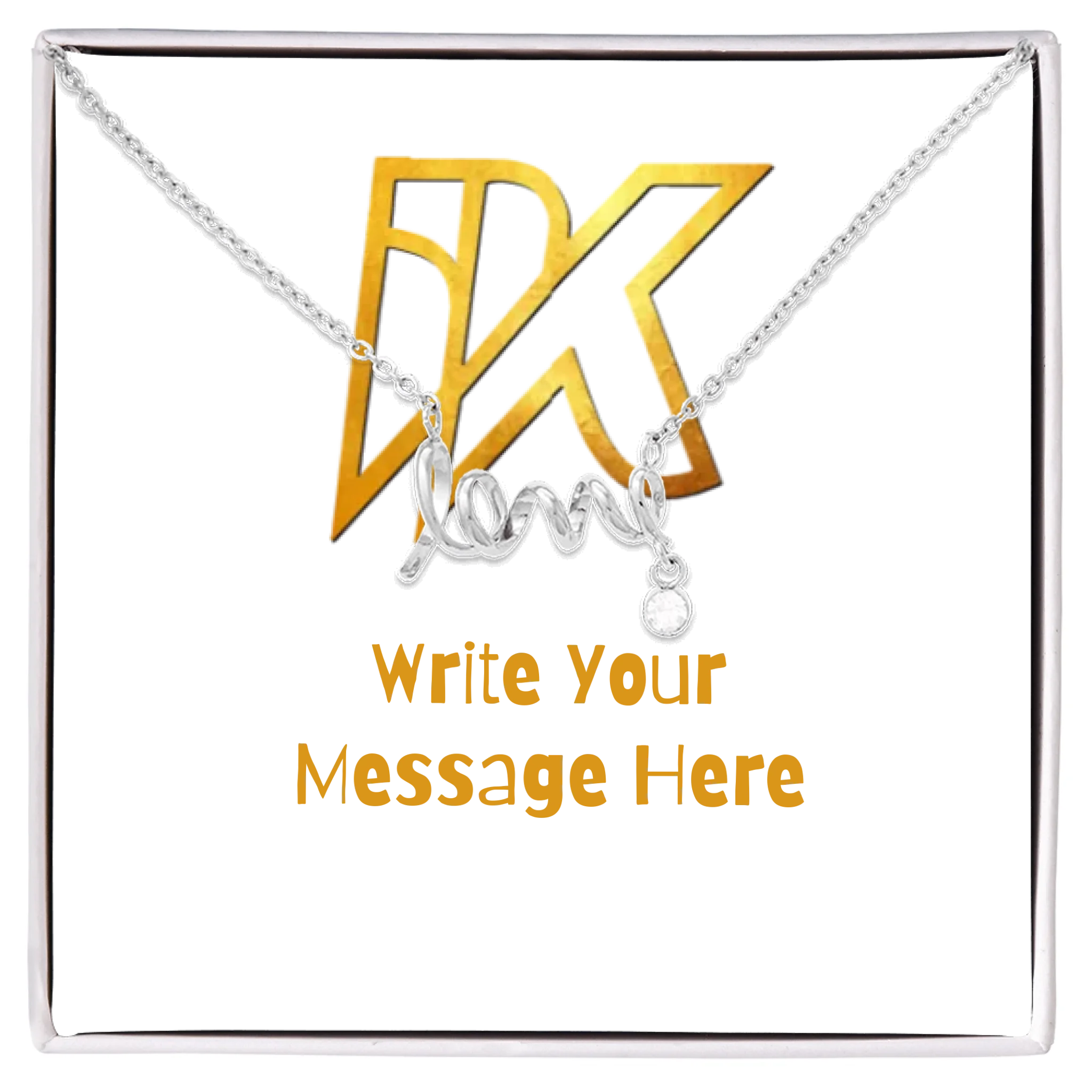 Scripted Love Necklace Silver Amazon